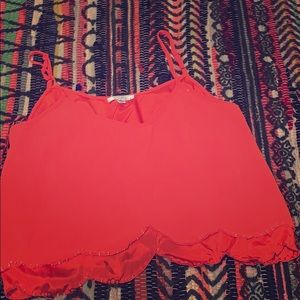 Hot Coral Crop Top